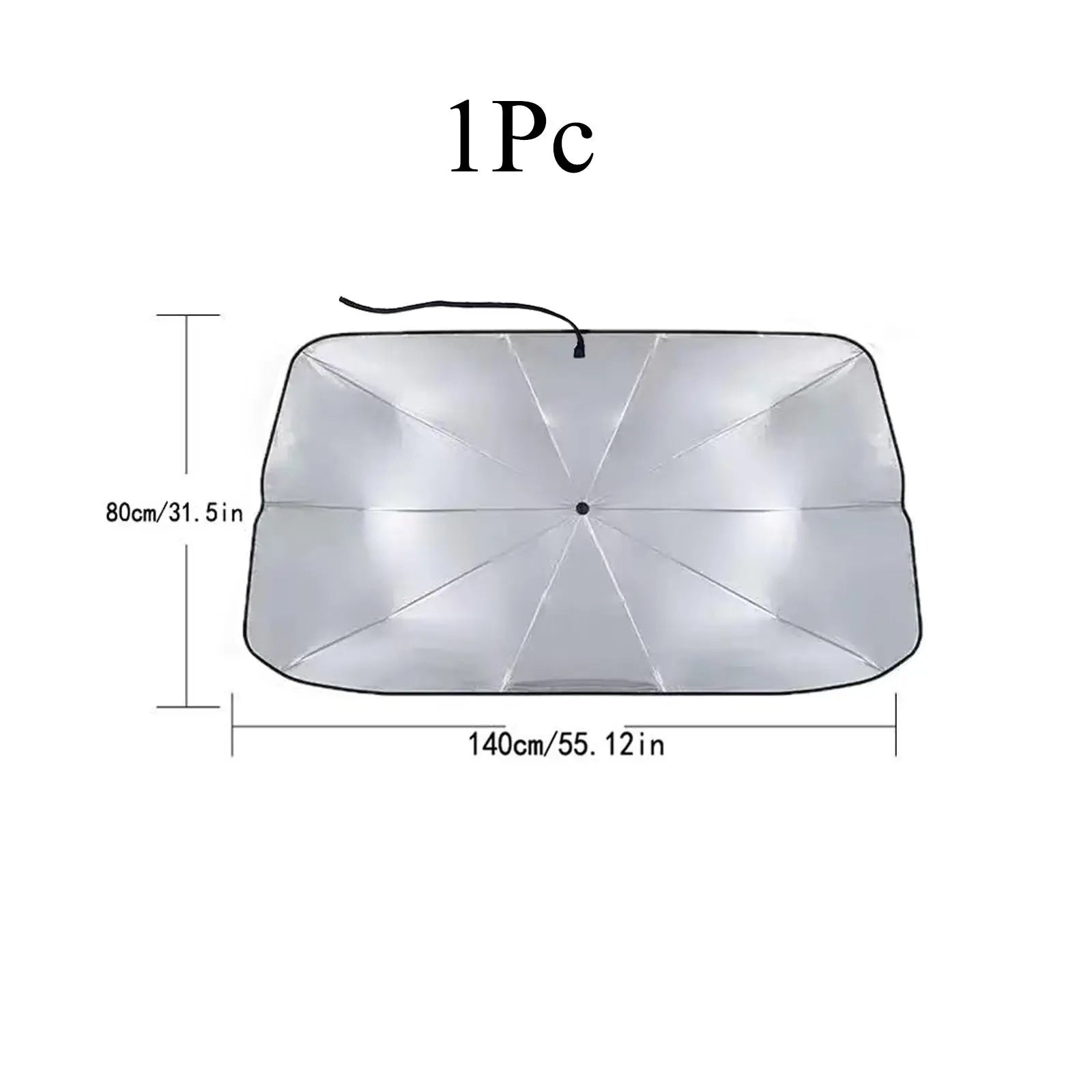 Collapsible Automotive Front Windshield Sun Barrier, Lightweight Portable Sun Shade Frame with Foldable Structure, Heat Insulating Windshield Visor Cover, Summer UV Protection Auto Interior Accessory