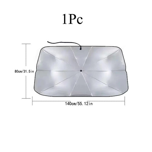 Collapsible Automotive Front Windshield Sun Barrier, Lightweight Portable Sun Shade Frame with Foldable Structure, Heat Insulating Windshield Visor Cover, Summer UV Protection Auto Interior Accessory