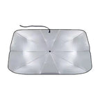 Collapsible Automotive Front Windshield Sun Barrier, Lightweight Portable Sun Shade Frame with Foldable Structure, Heat Insulating Windshield Visor Cover, Summer UV Protection Auto Interior Accessory