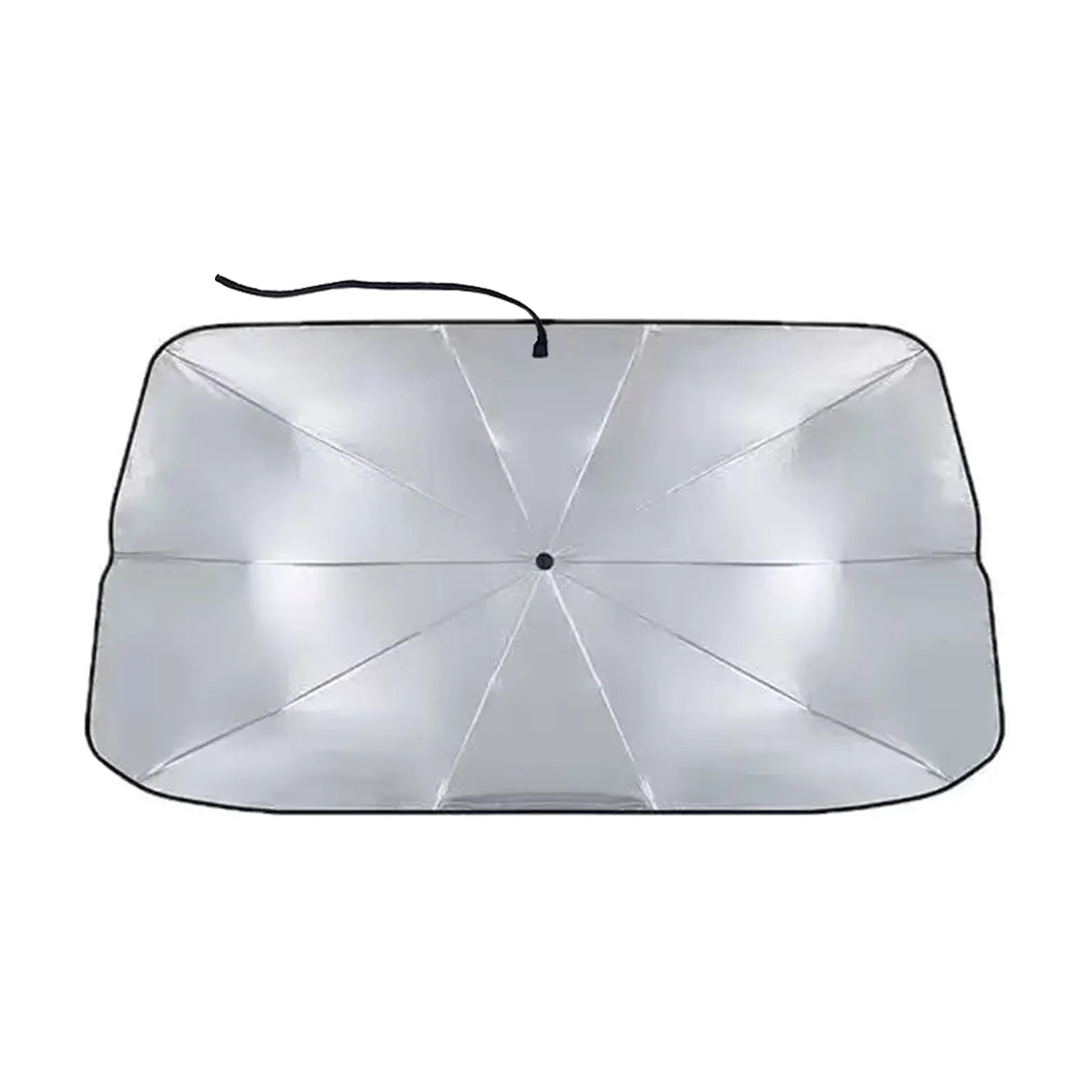 Collapsible Automotive Front Windshield Sun Barrier, Lightweight Portable Sun Shade Frame with Foldable Structure, Heat Insulating Windshield Visor Cover, Summer UV Protection Auto Interior Accessory